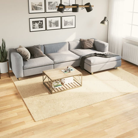 VidaXL Teppich Huarte Kurzflor weich waschbar 200x280 cm Creme