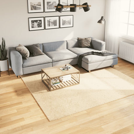 Vidaxx Teppich Huarte Kurzflor weich waschbar 240x240 cm Creme