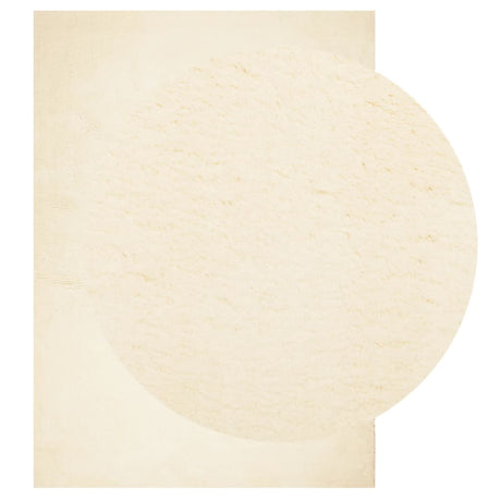 Vidaxx Teppich Huarte Kurzflor weich waschbar 240x340 cm Creme