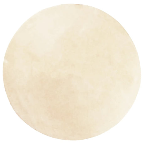 Vidaxl Teppich Huarte Kurzflor weich waschbar ø 160 cm Creme