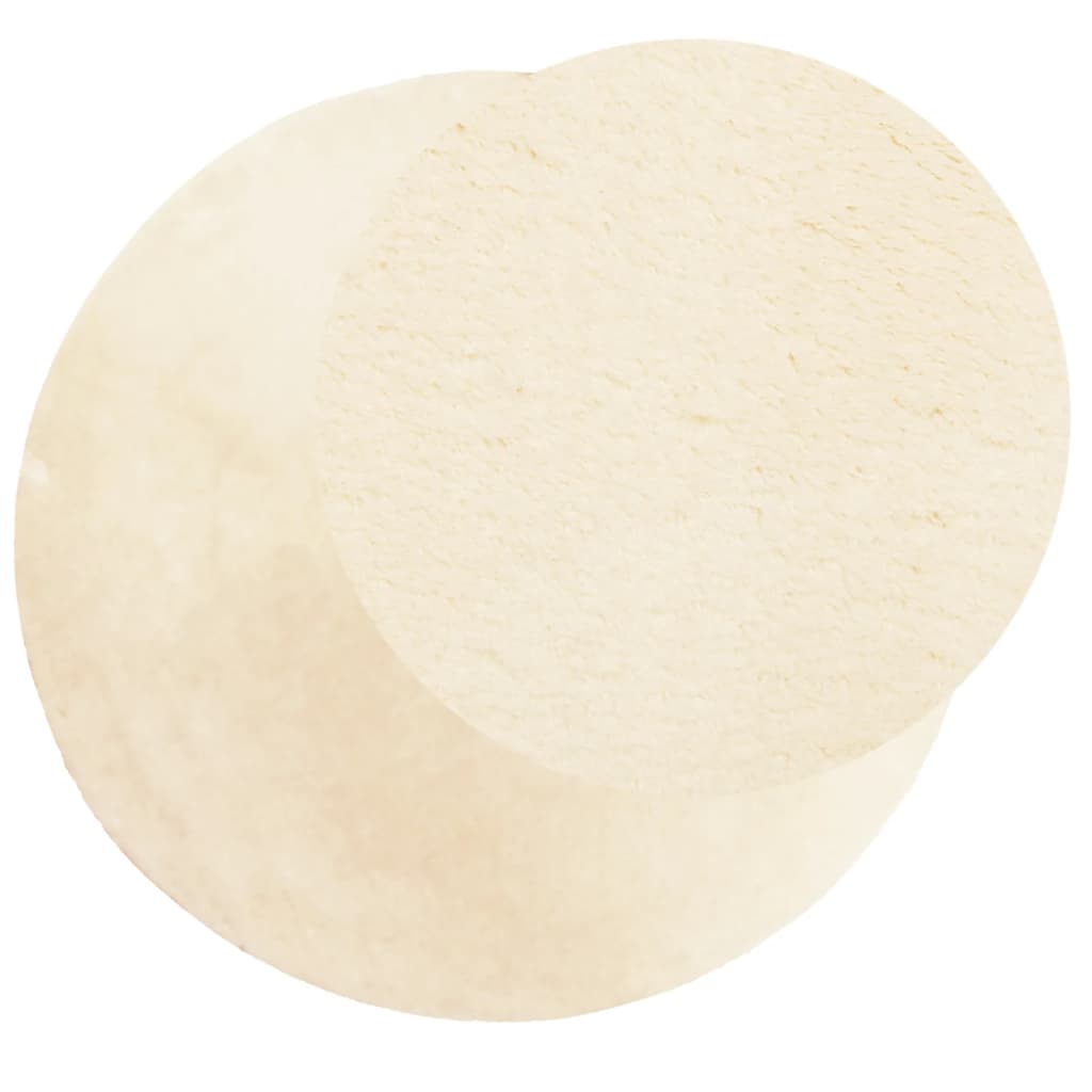 Vidaxl Teppich Huarte Kurzflor weich waschbar ø 160 cm Creme