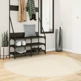 Vidaxl Teppich Huarte Kurzflor weich waschbar ø 160 cm Creme
