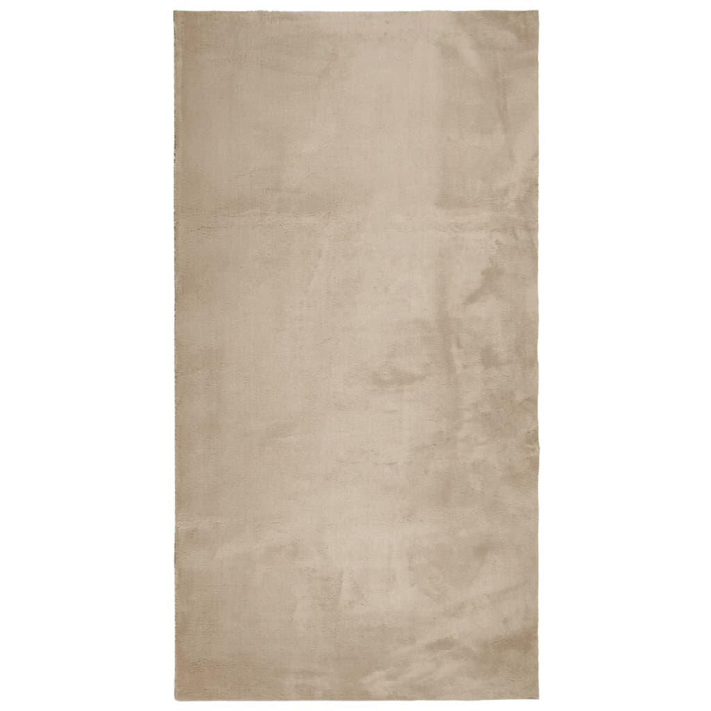 Vidaxx Teppich Huarte Kurzflor weich waschbar 80x150 cm sandfarben
