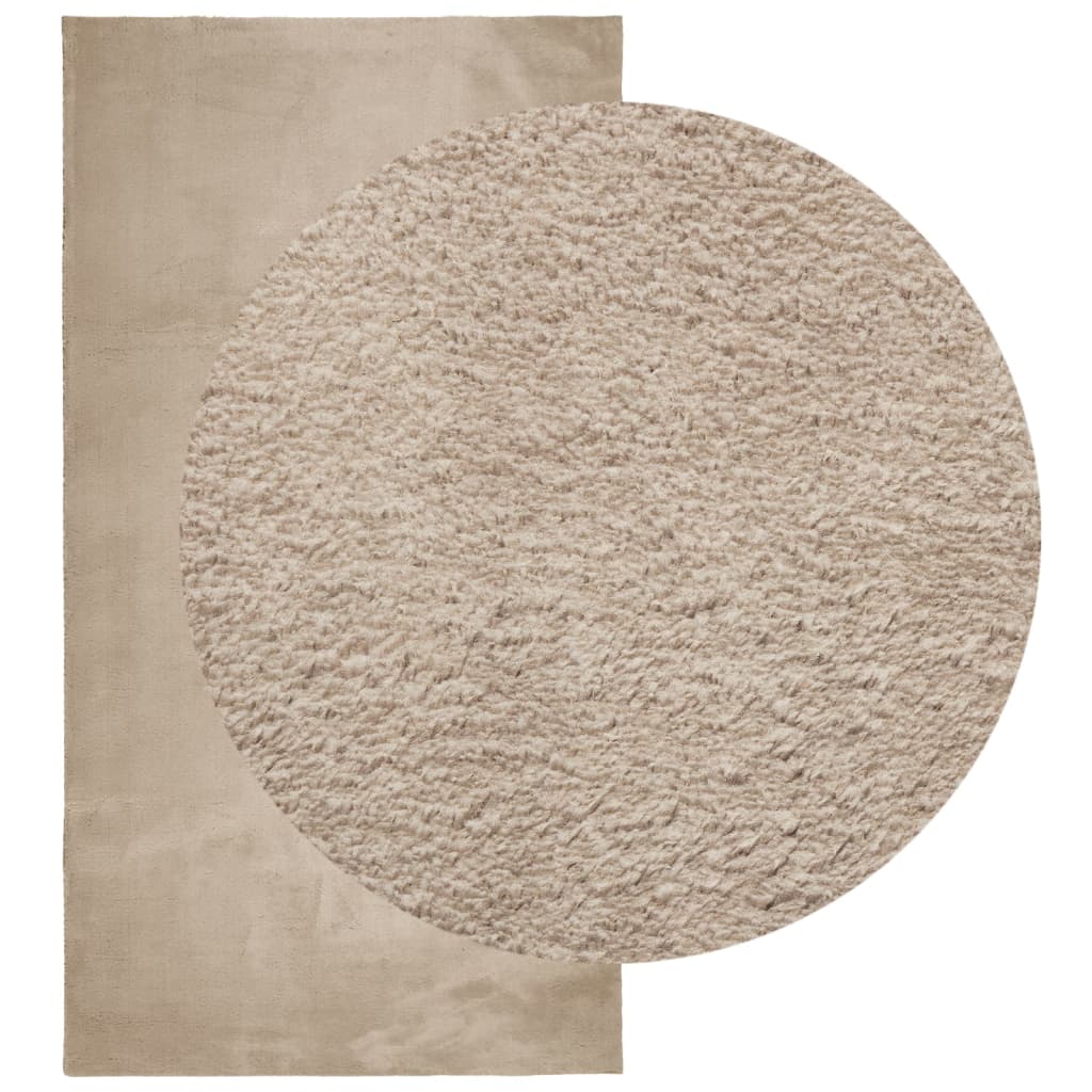 Vidaxx Teppich Huarte Kurzflor weich waschbar 80x150 cm sandfarben