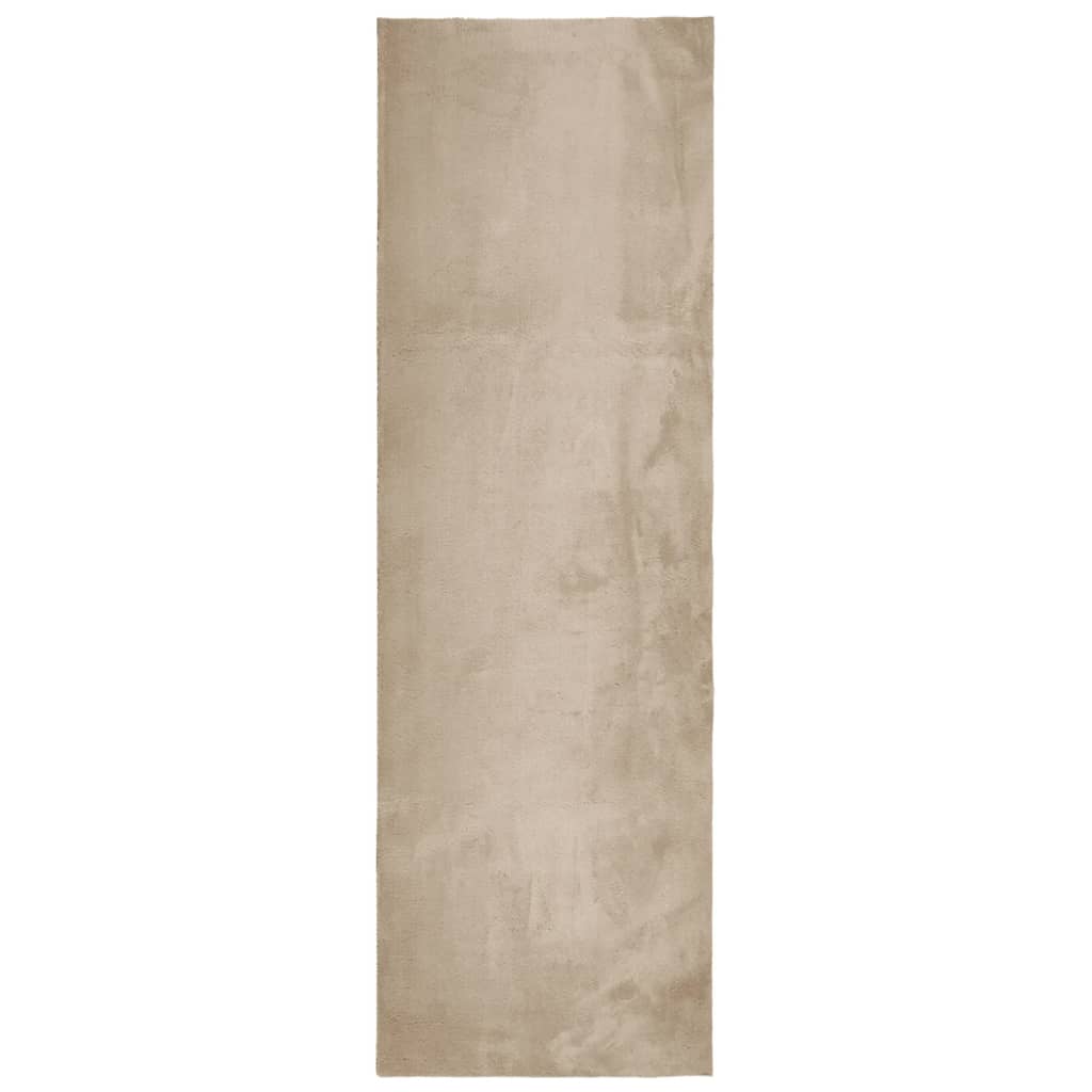 Vidaxx Teppich Huarte Kurzflor weich waschbar 80x250 cm sandfarben