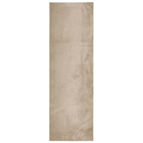 Vidaxx Teppich Huarte Kurzflor weich waschbar 80x250 cm sandfarben