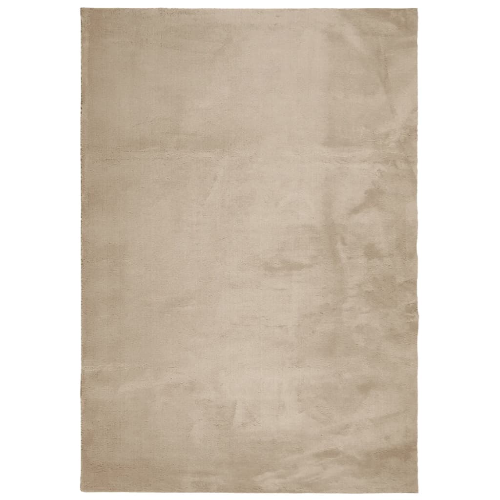 Vidaxx Teppich Huarte Kurzflor weich waschbar 120x170cm sandfarben