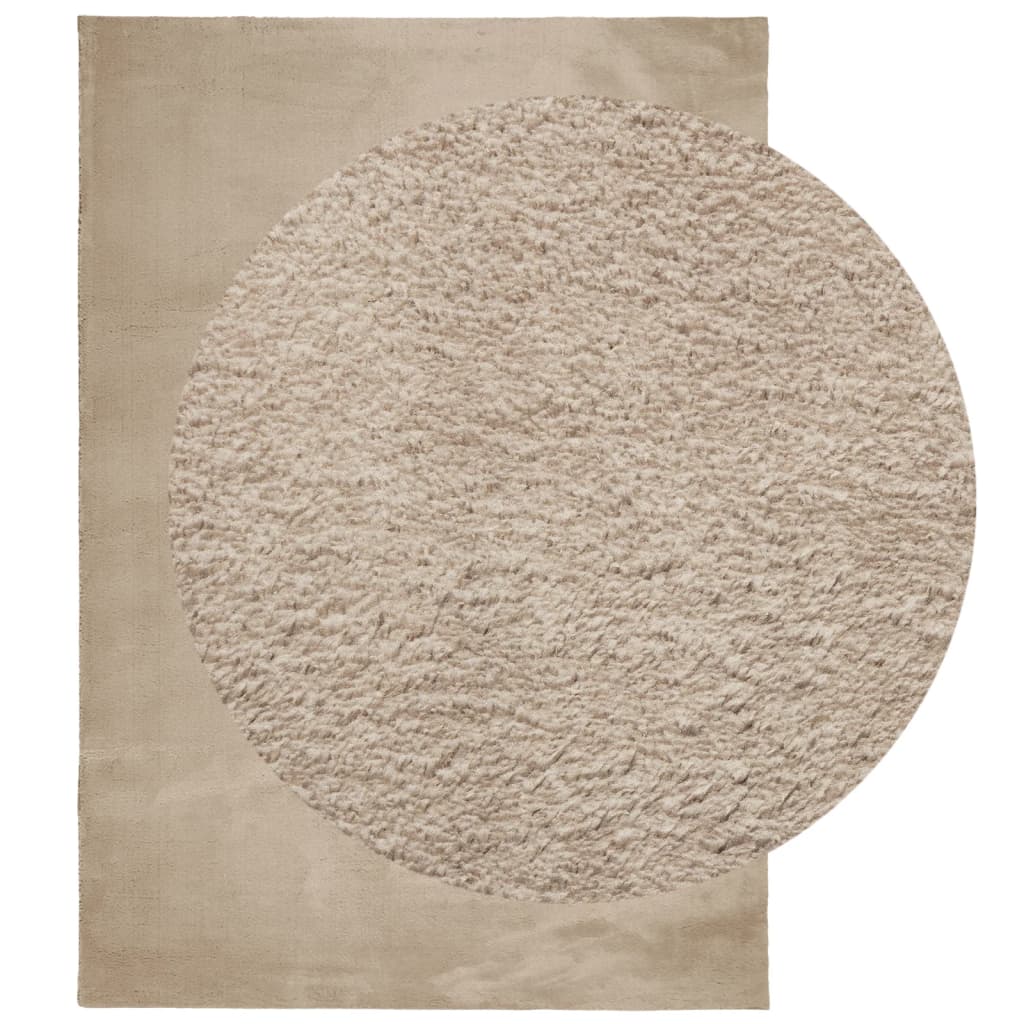 Vidaxx Teppich Huarte Kurzflor weich waschbar 160x230cm sandfarben