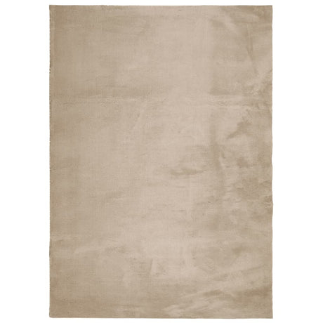VidaXL Teppich Huarte Kurzflor weich waschbar 200x280cm sandfarben