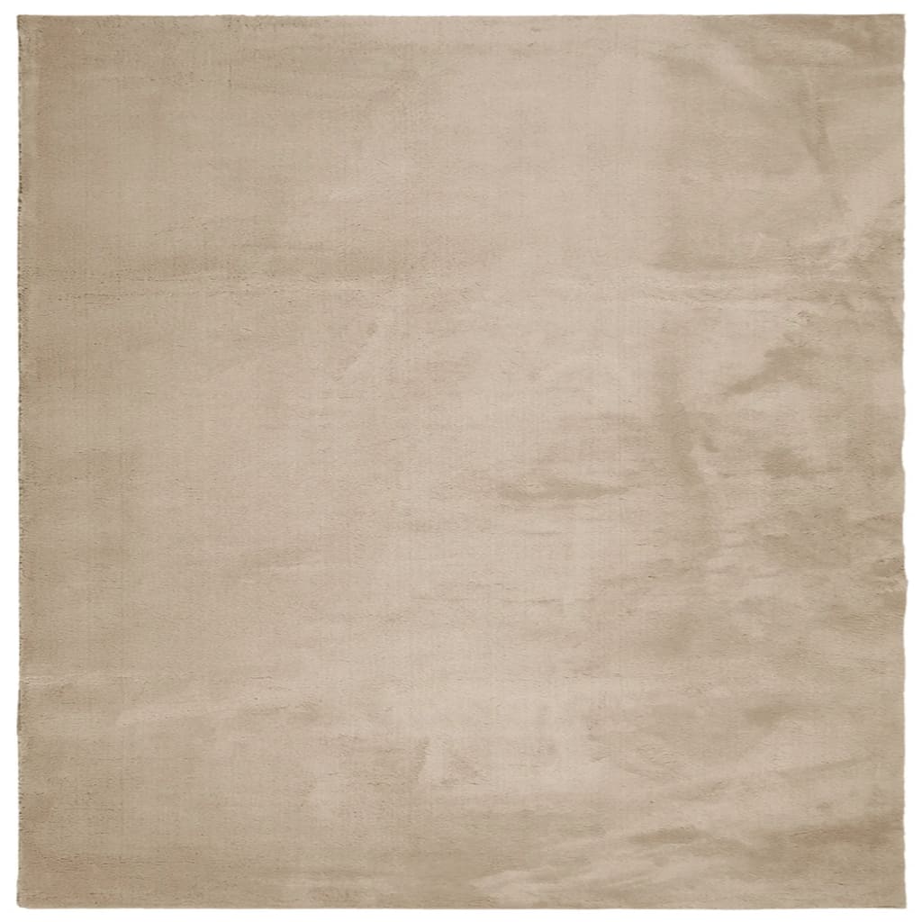 Vidaxx Teppich Huarte Kurzflor weich waschbar 240x240cm sandfarben