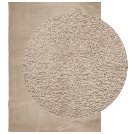 VidaXL Teppich HUARTE Kurzflor weich waschbar 240x340cm sandfarben