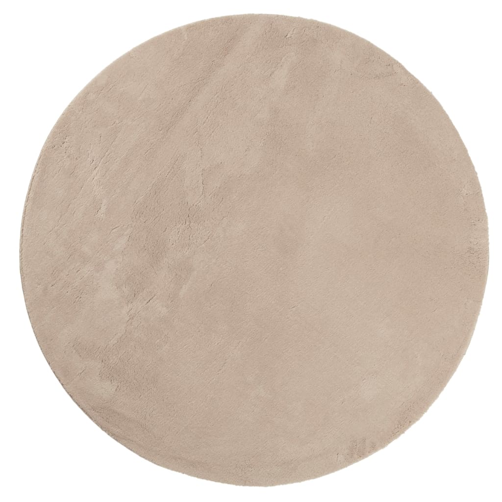 Vidaxl Teppich Huarte Kurzflor weich waschbar ø 80 cm sandfarben