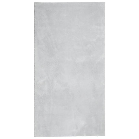 VidaXL Teppich Huarte Kurzflor weich waschbar 80x150 cm grau