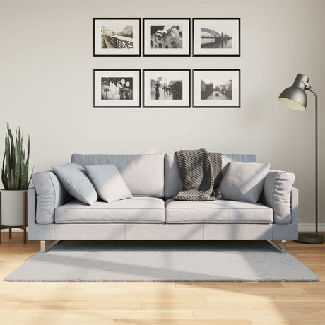 VidaXL Teppich Huarte Kurzflor weich waschbar 80x150 cm grau