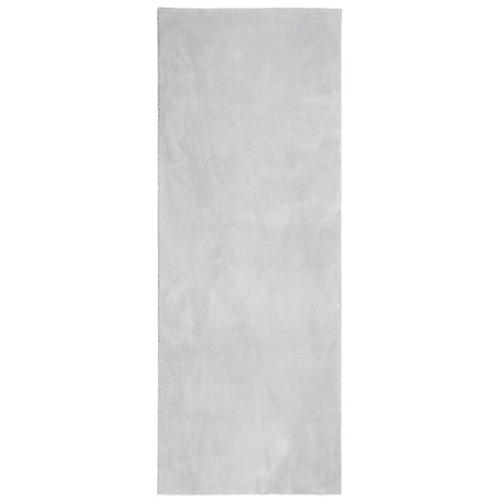 VidaXL Teppich Huarte Kurzflor weich waschbar 80x200 cm grau