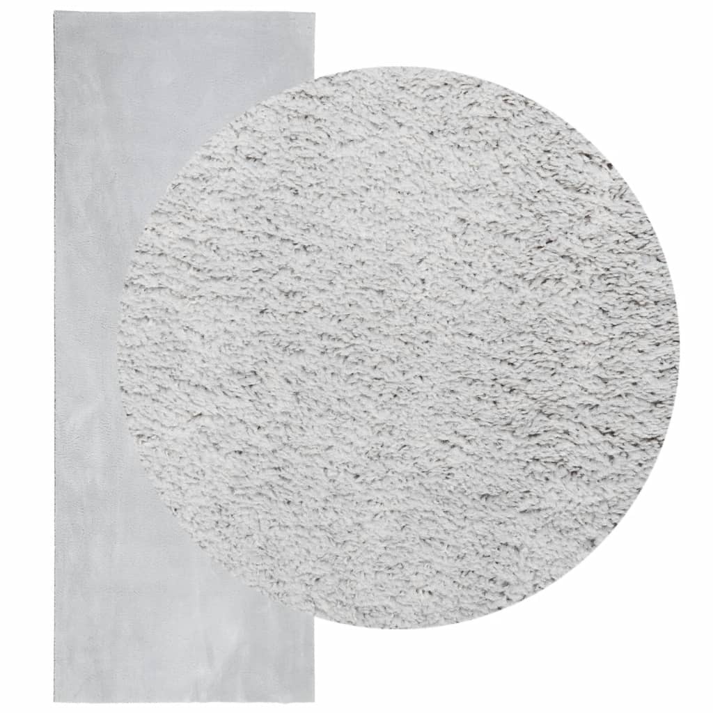VidaXL Teppich Huarte Kurzflor weich waschbar 80x200 cm grau