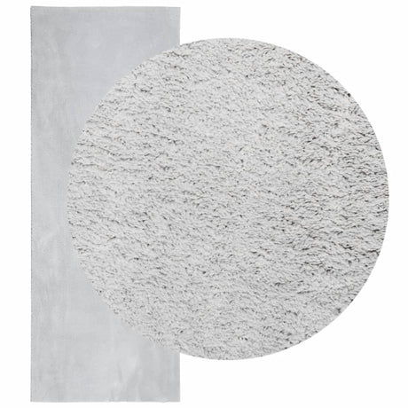 VidaXL Teppich Huarte Kurzflor weich waschbar 80x200 cm grau