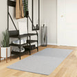 VidaXL Teppich Huarte Kurzflor weich waschbar 80x200 cm grau