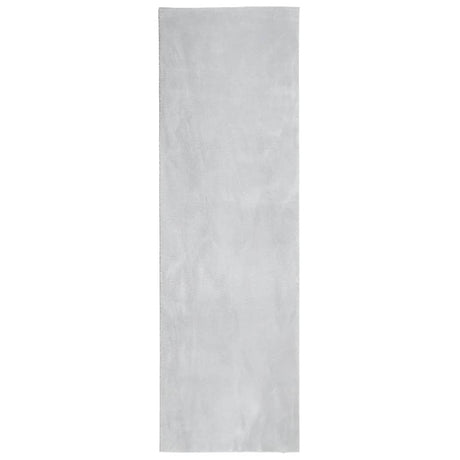 VidaXL Teppich Huarte Kurzflor weich waschbar 80x250 cm grau