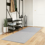 VidaXL Teppich Huarte Kurzflor weich waschbar 80x250 cm grau