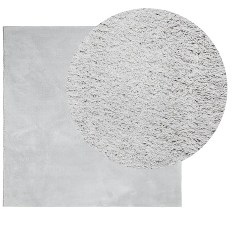 Vidaxx Teppich Huarte Kurzflor weich waschbar 120x120 cm grau