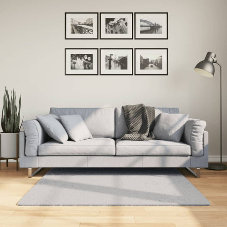Vidaxx Teppich Huarte Kurzflor weich waschbar 120x120 cm grau