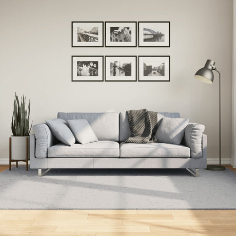 Vidaxx Teppich Huarte Kurzflor weich waschbar 160x230 cm grau