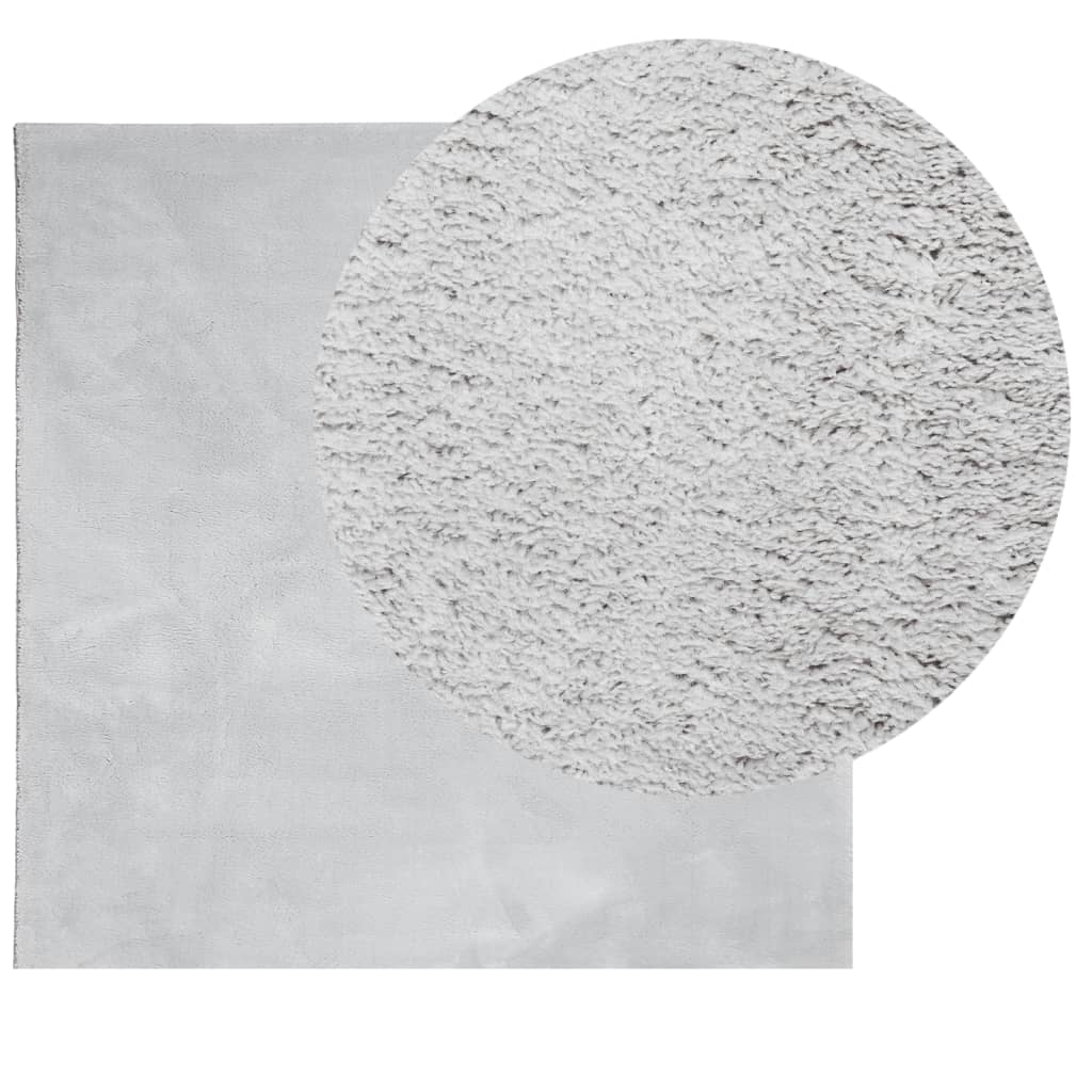 Vidaxx Teppich Huarte Kurzflor weich waschbar 240x240 cm grau