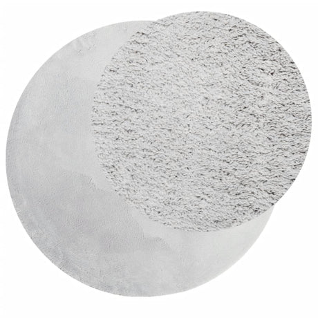Vidaxl Teppich Huarte Kurzflor weich waschbar ø 80 cm grau