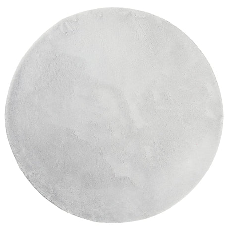 Vidaxl Teppich Huarte Kurzflor weich waschbar ø 120 cm grau