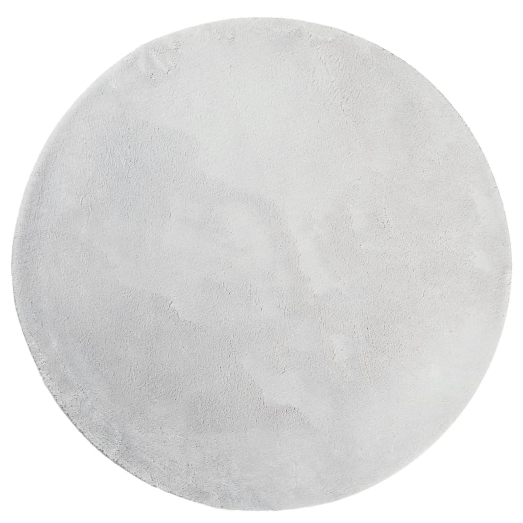 Vidaxl Teppich Huarte Kurzflor weich waschbar ø 160 cm grau
