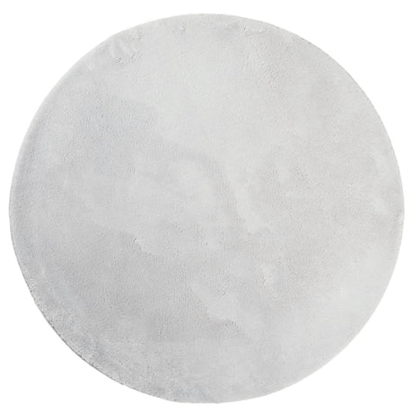 Vidaxl Teppich Huarte Kurzflor weich waschbar ø 160 cm grau