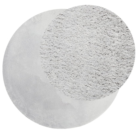 Vidaxl Teppich Huarte Kurzflor weich waschbar ø 160 cm grau