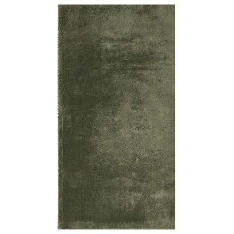 VidaXL Teppich Huarte Kurzflor weich waschbar 60x110 cm Waldgrün