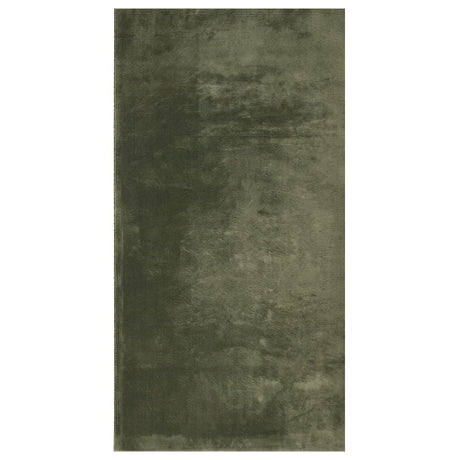 VidaXL Teppich Huarte Kurzflor weich waschbar 80x150 cm Waldgrün