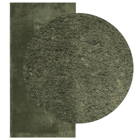 VidaXL Teppich Huarte Kurzflor weich waschbar 100x200 cm Waldgrün