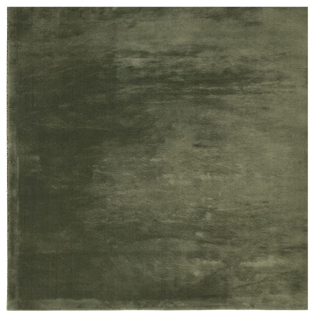 VidaXL Teppich Huarte Kurzflor weich waschbar 120x120 cm Waldgrün