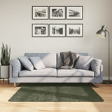 VidaXL Teppich Huarte Kurzflor weich waschbar 120x120 cm Waldgrün
