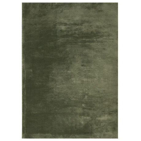 VidaXL Teppich Huarte Kurzflor weich waschbar 140x200 cm Waldgrün