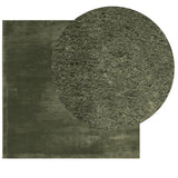 VidaXL Teppich Huarte Kurzflor weich waschbar 160x160 cm Waldgrün