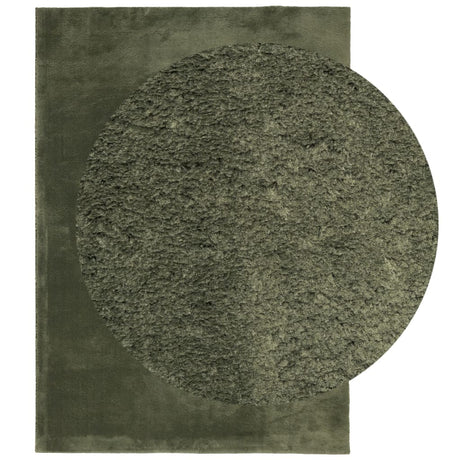 VidaXL Teppich Huarte Kurzflor weich waschbar 200x280 cm Waldgrün