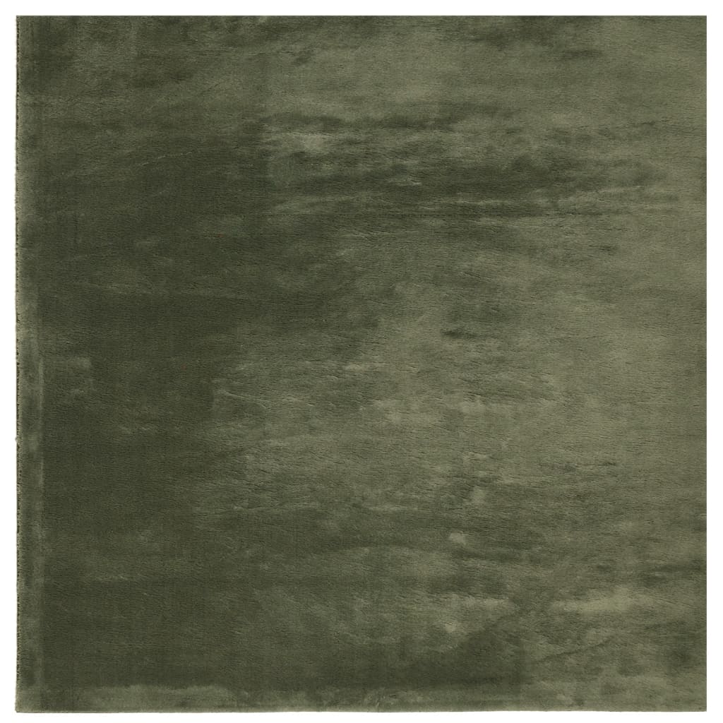 VidaXL Teppich Huarte Kurzflor weich waschbar 240x240 cm Waldgrün