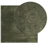 VidaXL Teppich Huarte Kurzflor weich waschbar 240x240 cm Waldgrün