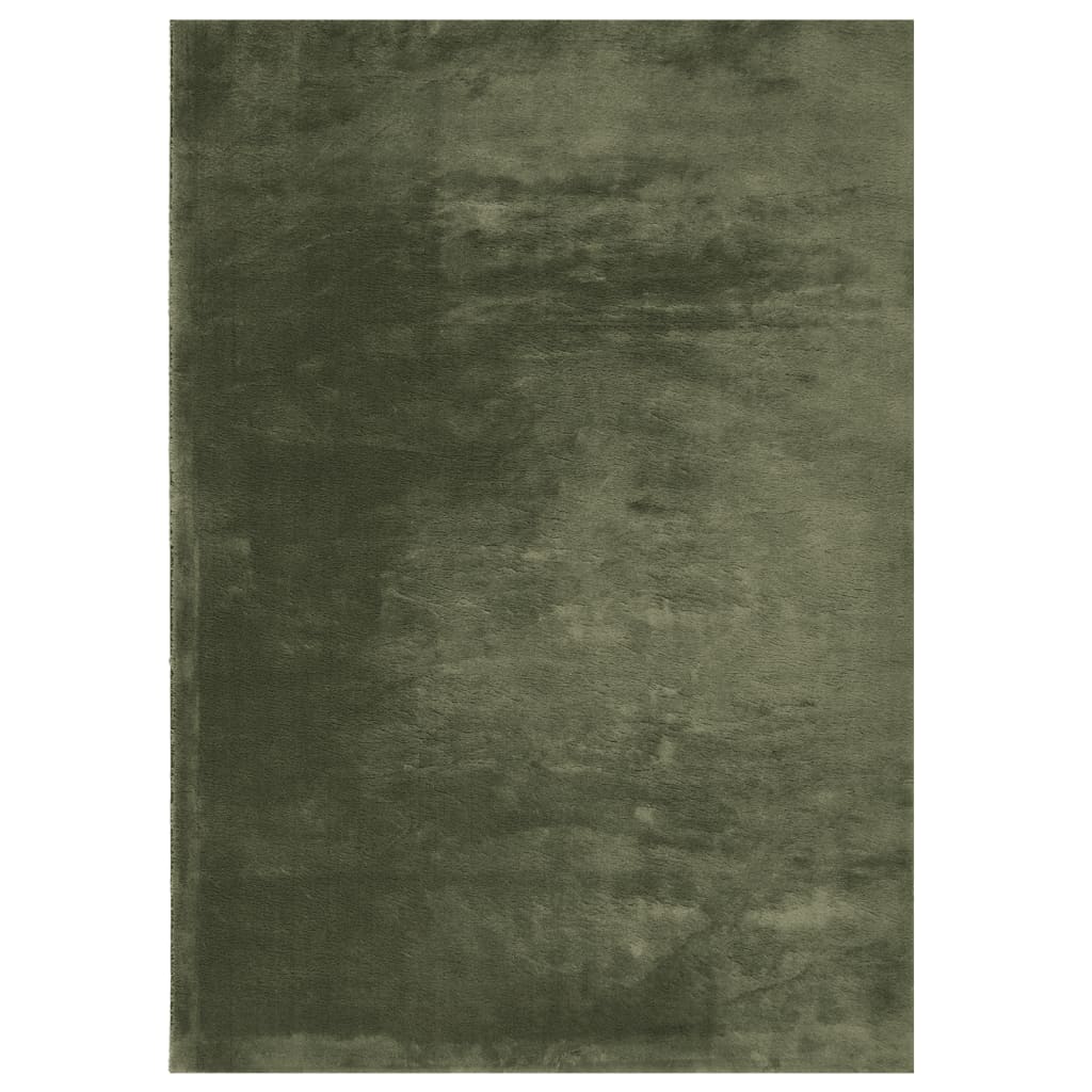 VidaXL Teppich HUARTE Kurzflor weich waschbar 240x340 cm Waldgrün
