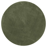 Vidaxl Teppich Huarte Kurzflor weich waschbar ø 100 cm Waldgrün