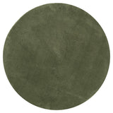 Vidaxl Teppich Huarte Kurzflor weich waschbar ø 120 cm Waldgrün