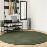 Vidaxl Teppich Huarte Kurzflor weich waschbar ø 200 cm Waldgrün