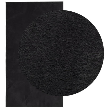 VidaXL Teppich Huarte Kurzflor weich waschbar 80x150 cm schwarz