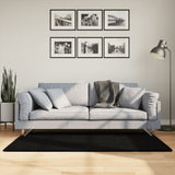VidaXL Teppich Huarte Kurzflor weich waschbar 80x150 cm schwarz