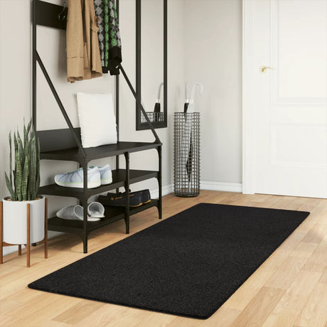 Vidaxx Teppich Huarte Kurzflor weich waschbar 80x200 cm schwarz
